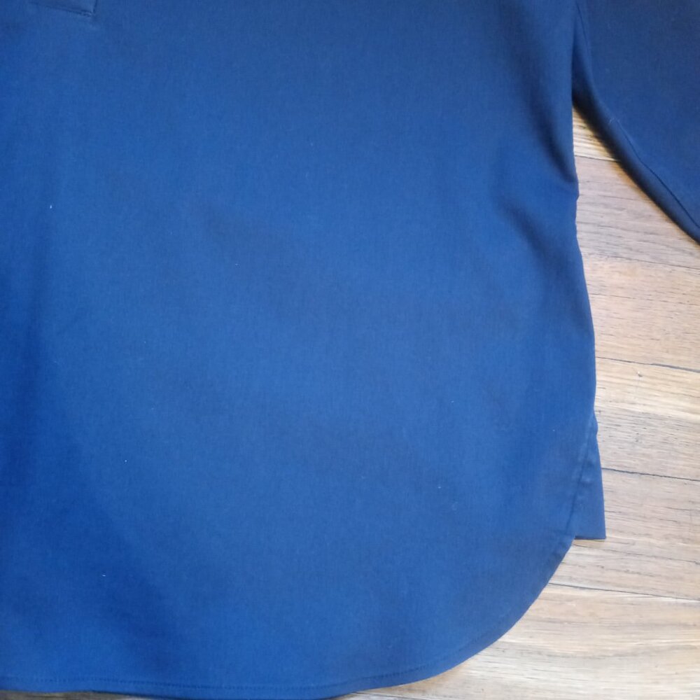 CHICO'S no iron chic stretch tunic shirt in navy (US4-6/US16) - Picture 7 of 16